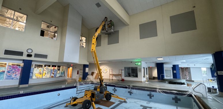 apartment pool area painting glen ellyn