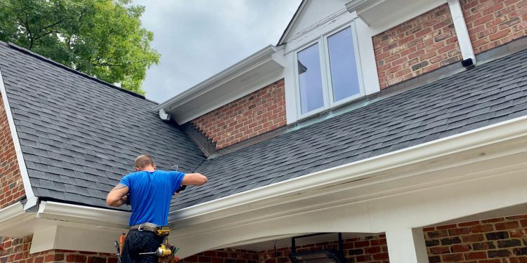 Asphalt shingle roofing and gutters replacement in Oak Brook project photo 4