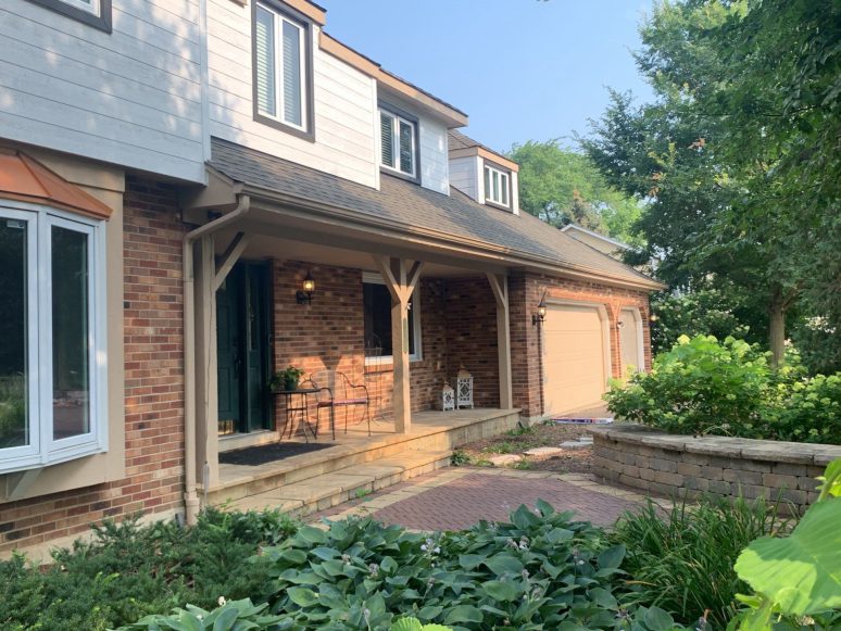 Cedar siding installation and GAF shingle roofing in Downers Grove project photo 3