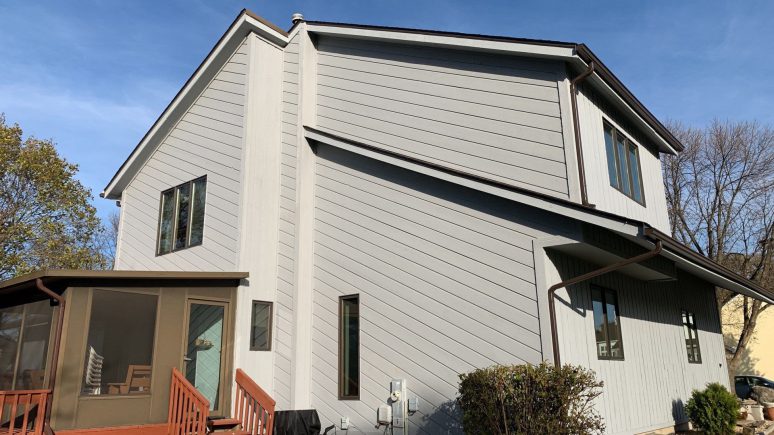Cedar siding and shingle roofing after hail damage in Bolingbrook project photo 2