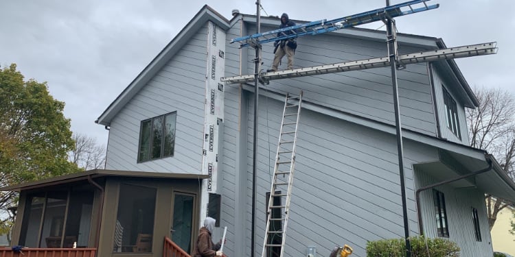 cedar siding roofing after hail damage