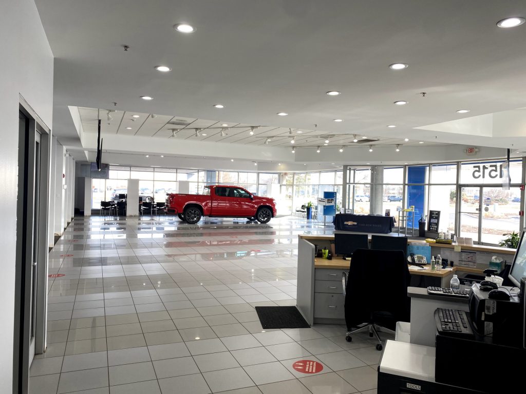 chevrolet dealership interior painting naperville