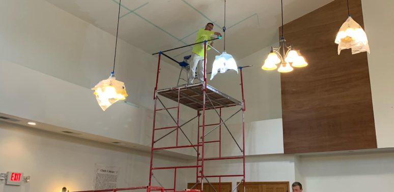 church ceiling painting and repair