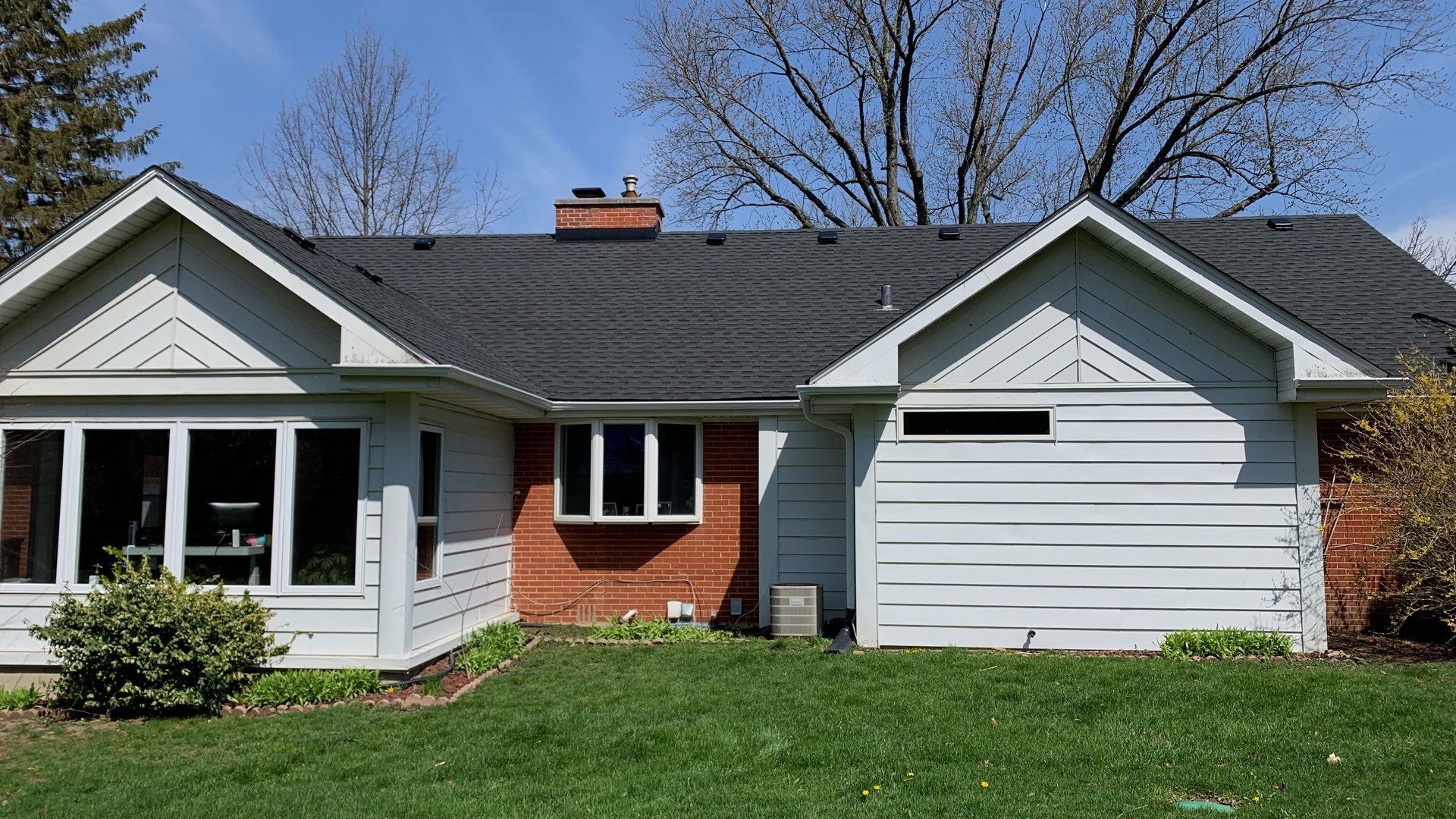 GAF Timberline HDZ shingles roof installation and gutters replacement in Glen Ellyn project photo 1