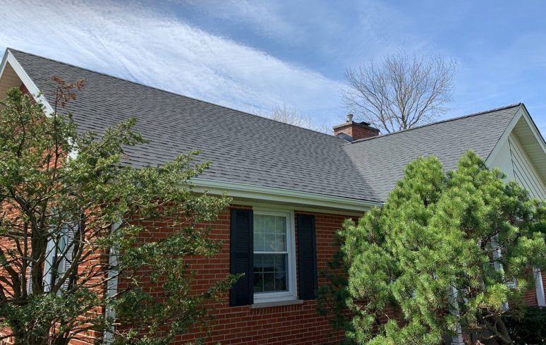 GAF Timberline HDZ shingles roof installation and gutters replacement in Glen Ellyn project photo 2