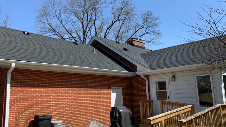 GAF Timberline HDZ shingles roof installation and gutters replacement in Glen Ellyn project photo 3