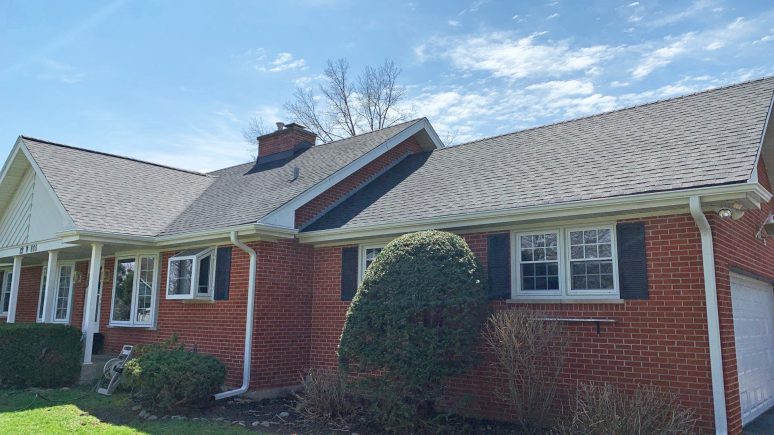 GAF Timberline HDZ shingles roof installation and gutters replacement in Glen Ellyn project photo 4