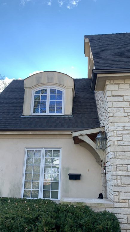 GAF Timberline American Harvest shingles roof installation and gutters replacement in Hinsdale project photo 4