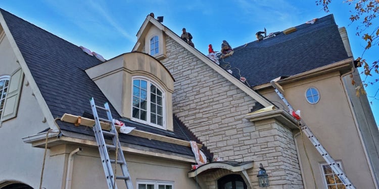 gaf shingle roof installation guttering