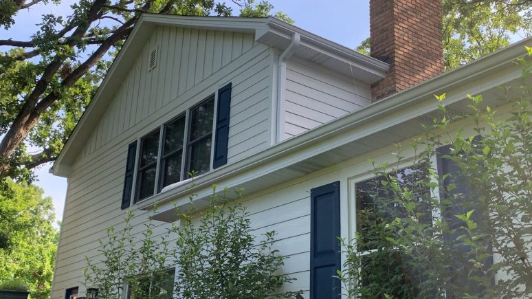 LP Diamond Kote siding installation and shingle roof replacement in Indian Head Park project photo 1