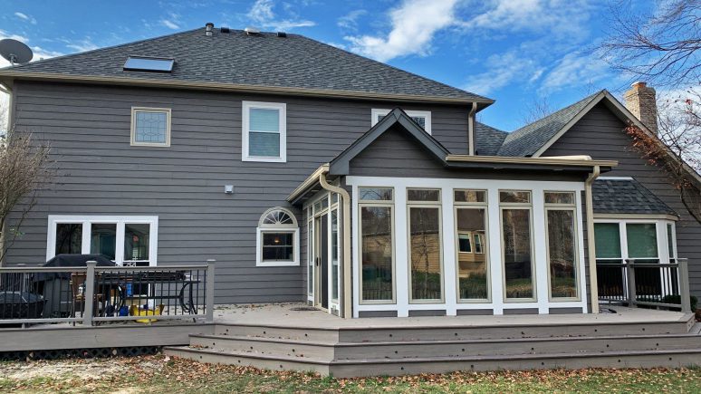 LP SmartSide siding replacement and windows replacement in Naperville project photo 1