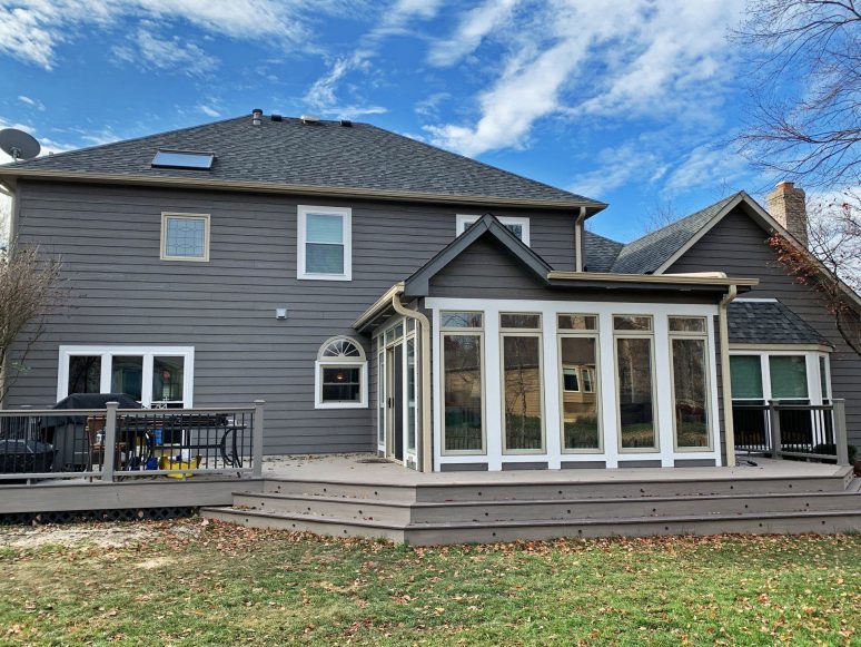 LP SmartSide siding replacement and windows replacement in Naperville project photo 1