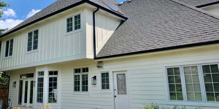 LP Smooth SmartSide siding and gutters replacement in Hinsdale project photo 4