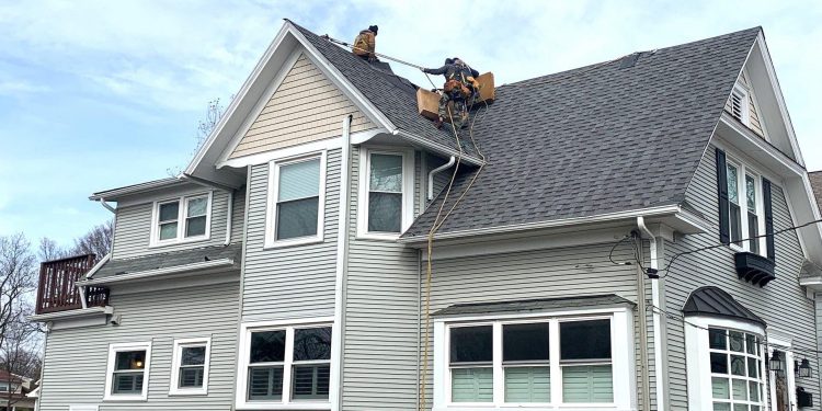 Royal Estate siding installation and shingle roof replacement in Arlington Heights project photo 3