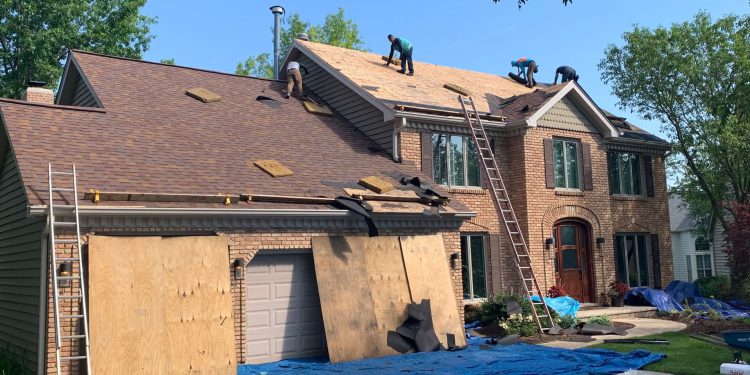 Shingle roofing replacement after hail damage in Naperville project photo 5