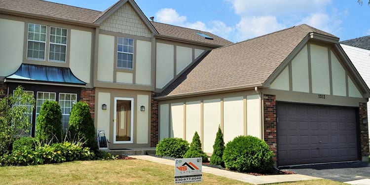 Shingle roofing and James Hardie siding in Carol Stream project photo 2
