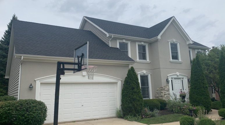 Shingle roof replacement and gutters in Willow Springs project photo 1