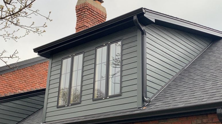 James Hardie siding installation and shingle roof replacement in Wheaton project photo 2