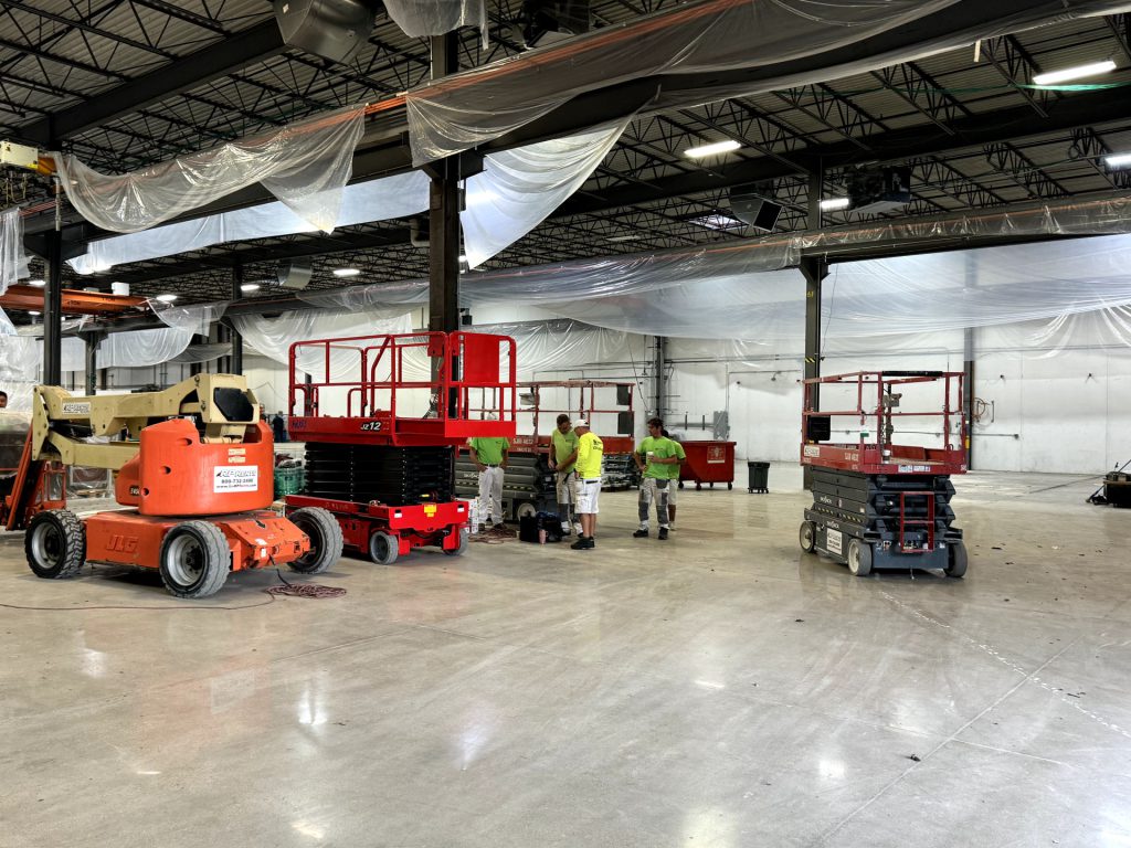 warehouse interior painting glendale heights
