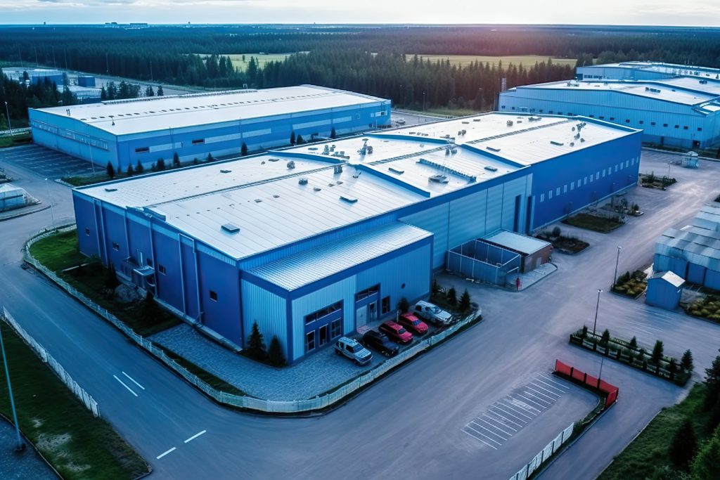 warehouse metal roof painting