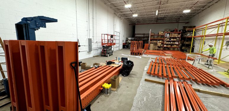 warehouse pallet racks painting roselle