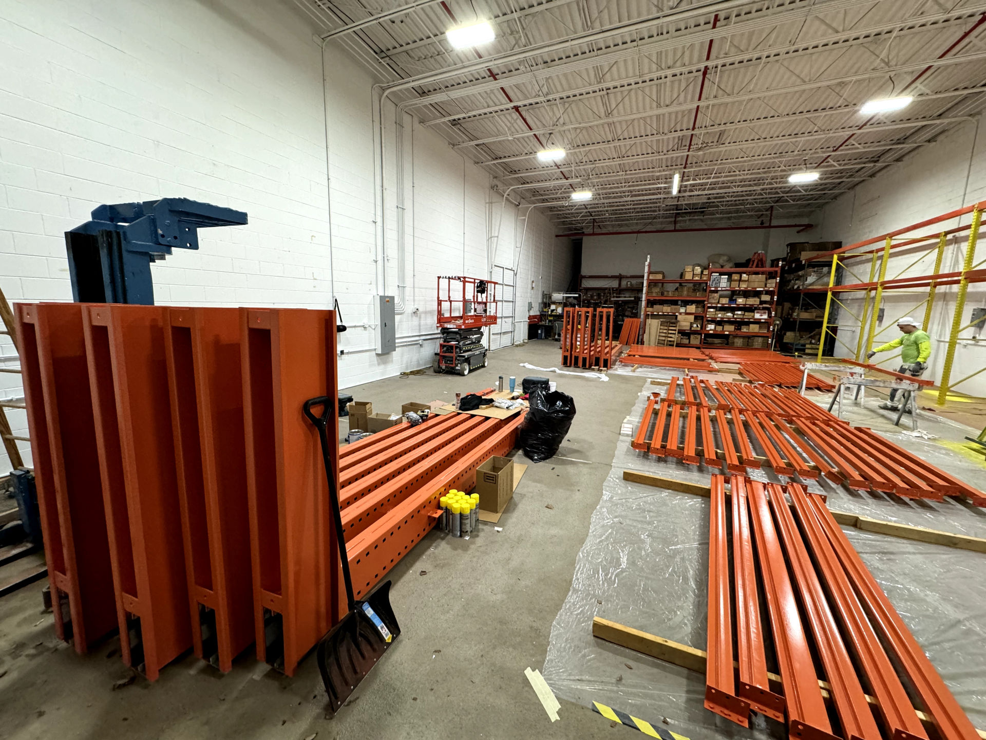 warehouse pallet racks painting roselle