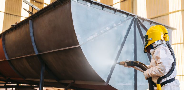 wet abrasive blasting